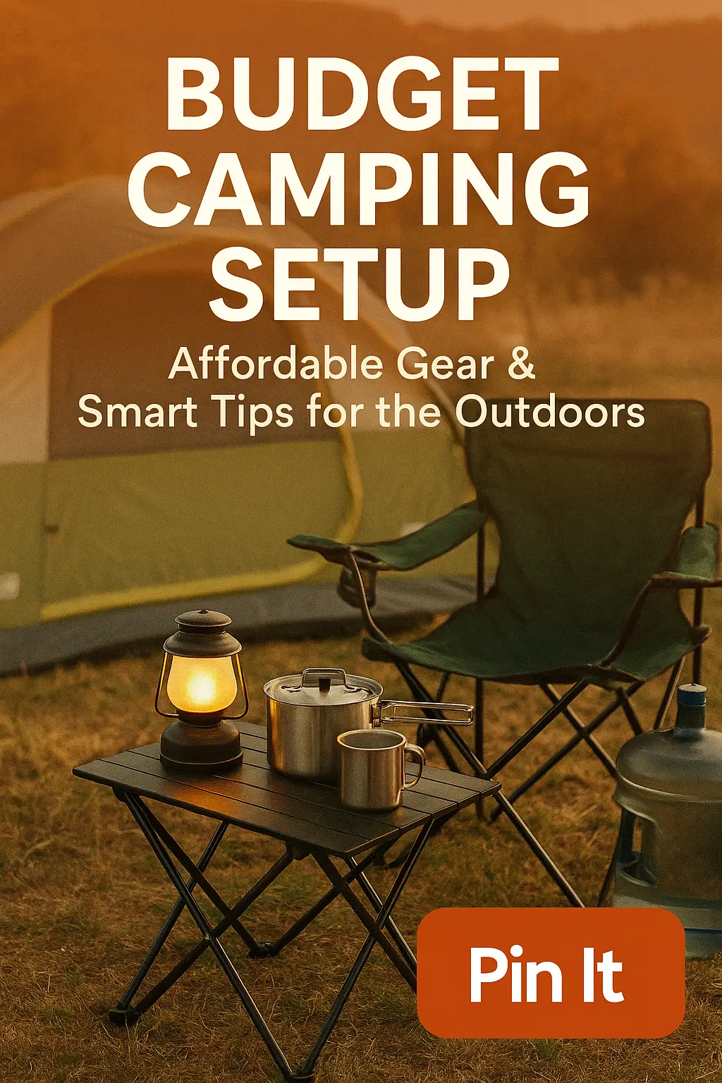 Budget Camping Setup Pinterest Pin