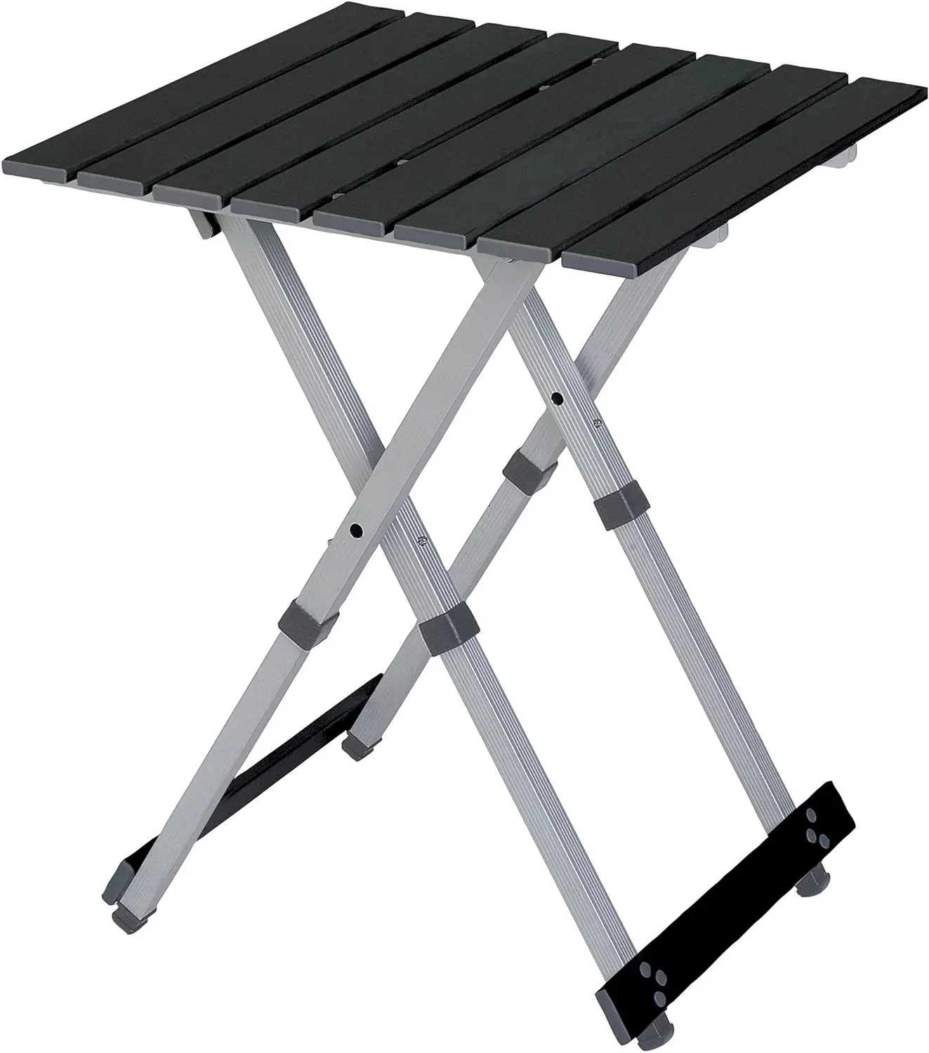 Compact folding camping end table
