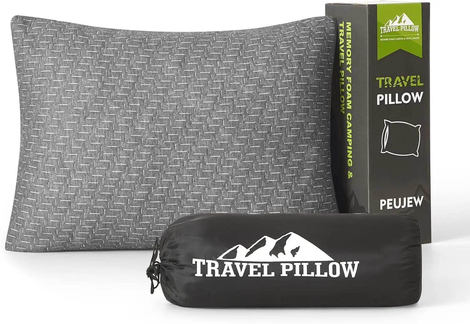Soft camp pillow with washable case